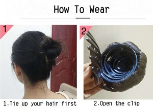 Großhandel Diamond Synthetic Hair <span class=keywords><strong>Bun</strong></span> Dick Schwarz Curly Chignons <span class=keywords><strong>Messy</strong></span> Fake Haar verlängerungen Straight Style Hair Scrunch ies - Product Image 5