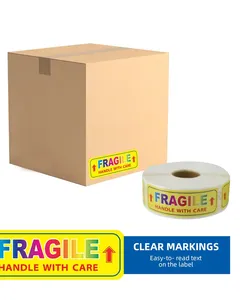 1 X3 Inches Fragile Shipping <b>Sticker</b> Glass Per <b>Roll</b> 500 Labels Caution Warning Shipping Mobile Envelope Glass Permanent - Product Image 3