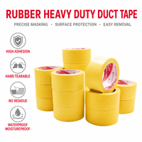 Ruban de réparation imperméable Ginnva jaune à base de tissu, haute viscosité, pour tuyaux, fixation de tapis robuste, emballage et étiquetage