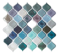Décalcomanies de carreaux de métro modernes 3D, réutilisables et étanches 110 "x 11" PVC Panneaux muraux en marbre Salle de bain Plancher Murs Damas Appartement Moderne