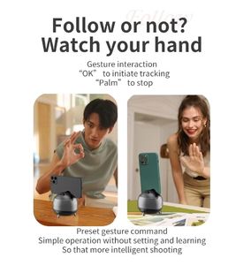 Q8 suivre le support de cardan Smart Face Tracking Object 360 Rotation Trépied Support de tablette pour téléphone portable - Product Image 4