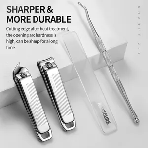 Hot Ingrown Toenail Clipper Manicure Pedicure Sets Stainless Steel Nail File Cuticle Remover Professional Nail Cutter Tools