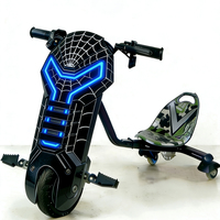 Trottinette électrique à trois roues KD18 Crazy Continental pour enfants, moteur sans balais, étanche IPX4, vitesse maximale 15 km/h, charge maximale 120 kg