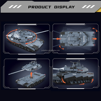 Set Mainan Balok Bangunan Puzzle MOULD KING 20036 MOC Model Tank Kreatif untuk Anak-anak