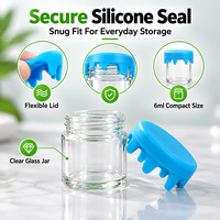 Récipient de stockage d'herbes à haute étanchéité avec couvercle en bois et silicone, protection UV, écologique, biodégradable, en verre borosilicate