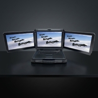 Volledig robuuste triple-screen IP65 draagbare notebook Intel Core I7/i9 Engels toetsenbord SSD voor bouwplaatsen