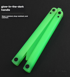 Glowing Practice Butterfly Knife Flipping Knife Plastic Knife Tricks Folding KnifeSquid Night Light Training Butterfly Knife - Product Image 6