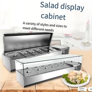 Table de préparation réfrigérée pour comptoir, vitrine de présentation alimentaire - Product Image 3