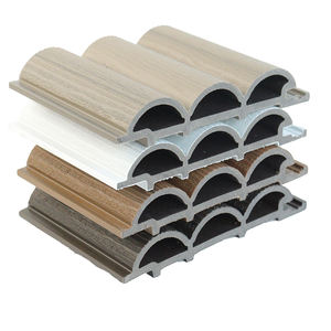 Revêtement mural moderne WPC pour l'extérieur Panneau en bois semi-circulaire imperméable facile à l'extérieur <span class=keywords><strong>Jardin</strong></span> composite en plastique co-extrusion - Product Image 4
