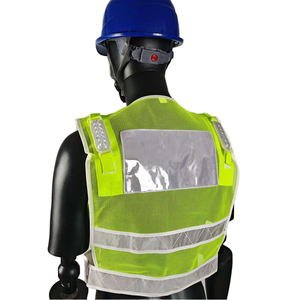 سترة أمان عالية الوضوح من الفئة 2 وفقًا لمعايير ANSI مع شعار مخصص وتصميم عاكس - Product Image 3