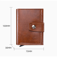 Dompet kustom produsen kartu kredit dompet pria lipat ganda sederhana dompet Slot kartu Pop-up Id bisnis Pu