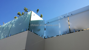 DF חדש עיצוב בריכת גדר עגול זכוכית מעקה מתכוונן רז מהדק יצרן מרפסת מעקה רז יצרן - Product Image 3