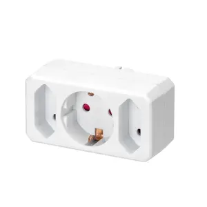 Adaptador de corriente multidireccional 1 a 3, compatible con estándar alemán, ideal para conectar múltiples dispositivos - Product Image 2