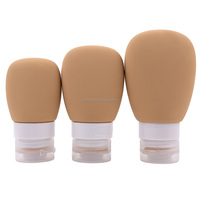 Ensemble de toilette de voyage en silicone, trousse de maquillage imperméable, flacons de voyage en silicone rechargeables, kits cosmétiques portables