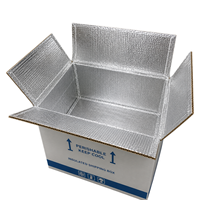 Boîte d'expédition isotherme en carton ondulé personnalisée RDY avec doublure en aluminium pour l'emballage des aliments frais en chaîne du froid