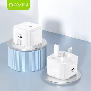 BAVIN PC852E UK prezzo all'ingrosso spina pieghevole 20W Mini caricatore adattatore per telefono cellulare portatile di tipo c originale