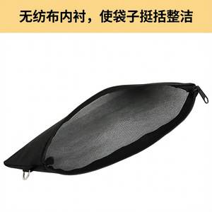 Canvas Cosmetic Bag With Zipper And Ring 19.69 Cm X 11.43 Cm Reusable For Everyday Use - Product Image 4