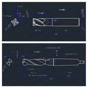 Custom Carbide Einde Molen Cnc Snijgereedschap Niet-Standaard Carbide Freesmachine