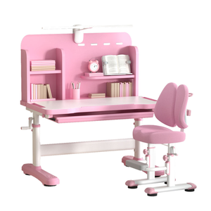 Scrivania Ergonomica Regolabile in Altezza per Bambini con Libreria, Banchi e Sedie Scolastiche, Scrivanie per <span class=keywords><strong>Studenti</strong></span> a Casa - Product Image 2