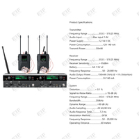 Moniteur intra-auriculaire sans fil UHF AC-220, moniteur de scène stéréo, portée de 50 m, moniteur sans fil alimenté par batterie solaire