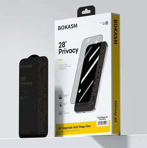 BOKASM 28° Privacy Anti-Spy Screen <b>Protector</b> for iPhone 16 Pro Max PET Film 9H Hardness Full Coverage Anti-Peep - Product Image 1