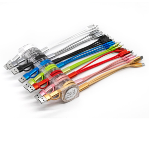 Cable de Carga Retráctil 5 en 1 con Logotipo Personalizado, Cable Plano de TPE de 1M para 8 Pines, Tipo-C, Micro, 5 en 1, Cable USB Telescópico - Product Image 6