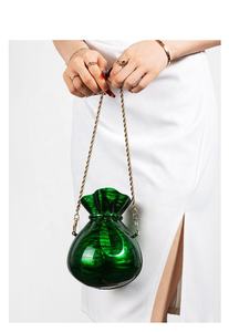 Bolso de mano de acrílico 2026, tipo clutch para noche, con efecto mármol, para mujer, bandolera, bolso cubo con purpurina, bolso de mano único con efecto mármol - Product Image 4