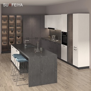 Sofeyia 현대 이탈리아 알루미늄 프레임 유리 문 PVC 주방 캐비닛 디자인 - Product Image 3