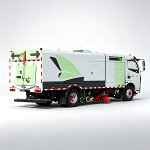 Camion balayeuse-laveuse électrique tout-en-un 8m³ pour l'élimination des pollutions des chaussées et des traces de pneus - Product Image 1