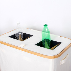 Clothing Organizer Rectangle Canvas Standing Type Eco-Friendly Laundry Hamper <b>Large</b> Capacity Household Storage <b>Basket</b> - Product Image 2