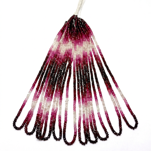 Natural Shaded African <b>Ruby</b> Faceted Rondelles Beads 3mm to 4mm Size Premium Quality Gemstone For Handmade Beads For <b>Necklace</b> - Product Image 1