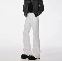 Jean en denim noir Machete pour homme, coupe bootcut, taille mi-haute, délavé moyen, style Y2K, coupe ample et slim, collection Printemps-Été, style urbain, vente en gros