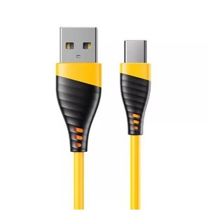 Cable de Carga Rápida Bumblebee Tipo-C de Silicona de 1M 2M para Teléfono Móvil, Color Amarillo - Product Image 1