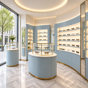 Meubles sur mesure pour magasin d'optique : Vitrine à lunettes, étagères murales, comptoir pour boutique de lunettes - Product Image 1