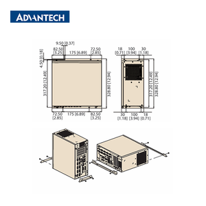 Advantech AIMC-3403 Dual LAN 10COM 32GB DDR4 8 USB Control IPC Intel 6e/7e génération LGA1151 Mini PC industriel embarqué - Product Image 2