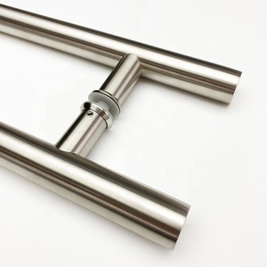 Palanca de tubo cuadrada redonda, manija de puerta de vidrio de madera, de doble cara, de lujo, larga y principal - Product Image 3