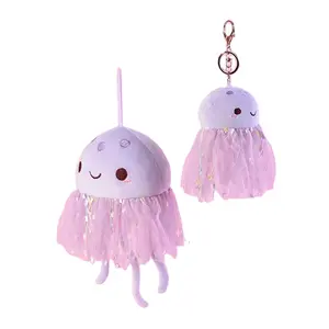 Marine Life Jellyfish Series Partikel gefüllte süße Puppe kleine Spielzeug tasche Anhänger Mädchen Geschenk bunte Quallen weichen Plüsch Anhänger
