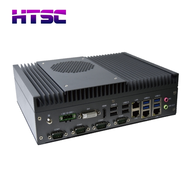 HTSC Mini Industrial PC Without Fan Cooling Intel 6/7/8/9th Gen Core I3/i5/i7 Stock