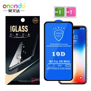 10D Kaca Tempered Pelindung Layar Iphone, Tempered Glass untuk Iphone 6 6S 7 8 Plus XR X XS Max Kaca Lem Penuh Penutup Pelindung Layar untuk Iphone 12 13