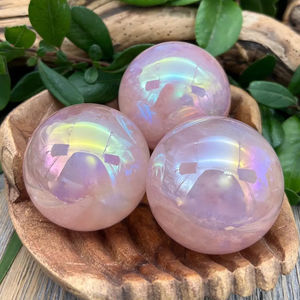Esfera de Cuarzo Rosa Aura Ángel Natural de Alta Calidad al por Mayor para Decoración del Hogar y Regalo - Product Image 1