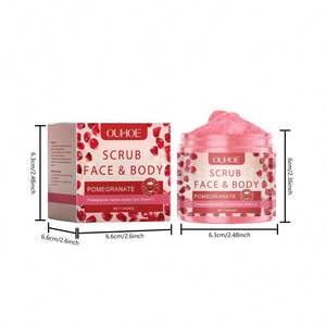 OUHOE Jojoba <span class=keywords><strong>Casera</strong></span> VE Granada Mejor Limpieza Profunda Calmante <span class=keywords><strong>Hidratante</strong></span> Aceite de Jojoba Piel Brillante Exfoliante Corporal - Product Image 2