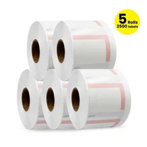 5x tampons DYMO compatibles étiquettes d'affranchissement Internet 30915 Rectangle 1 5/8 "x 1 1/4" rouleau blanc de 700 timbres