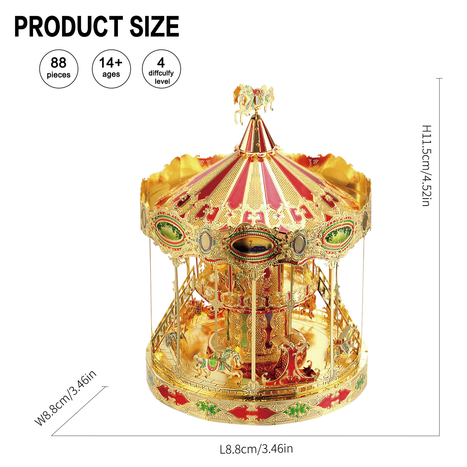Carousel 3D Puzzle - Best Novelty Gifts for DIY Enthusiasts