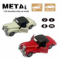 Modèle de voiture classique antique en métal à l'échelle 1:32, voitures vintage, véhicule miniature en métal, jouet de collection, cadeaux