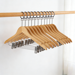 Cintre en bois antivol pour costumes homme et <span class=keywords><strong>femme</strong></span>, à épaules larges, idéal pour hôtel, chambre et voyage - Product Image 2