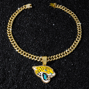 2026 New Personality Hiphop <b>Style</b> Alloy Leopard <b>Head</b> Pendant Necklace Unique Design Men's Necklaces Fashion Jewelry Wholesale - Product Image 4