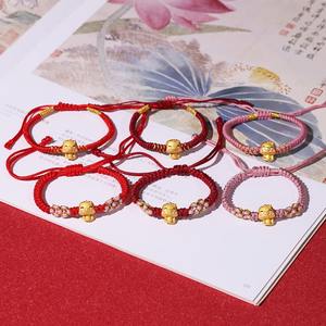 2025 nouvel an corde rouge bonne chance mignon mat or serpent <span class=keywords><strong>Bracelet</strong></span> pour femmes filles - Product Image 2