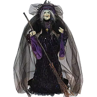 Ornement de sorcière vampire noire pour Halloween, nouveautés de fête, vieille sorcière, poupée de maison, décoration de table, ornements en tissu et en fibre, fournitures