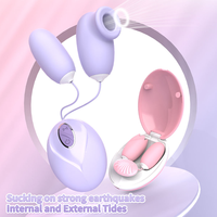 Vibrateur portable à succion avec boîte, stimulateur double extrémité pour point G, mamelons et clitoris, jouets sexuels de poche pour couples, pour femmes