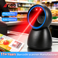 Lecteur de codes-barres omnidirectionnel de bureau EDOO D43 1D 2D QR, capteur automatique, scanner fixe, USB filaire pour supermarchés et commerces de détail
